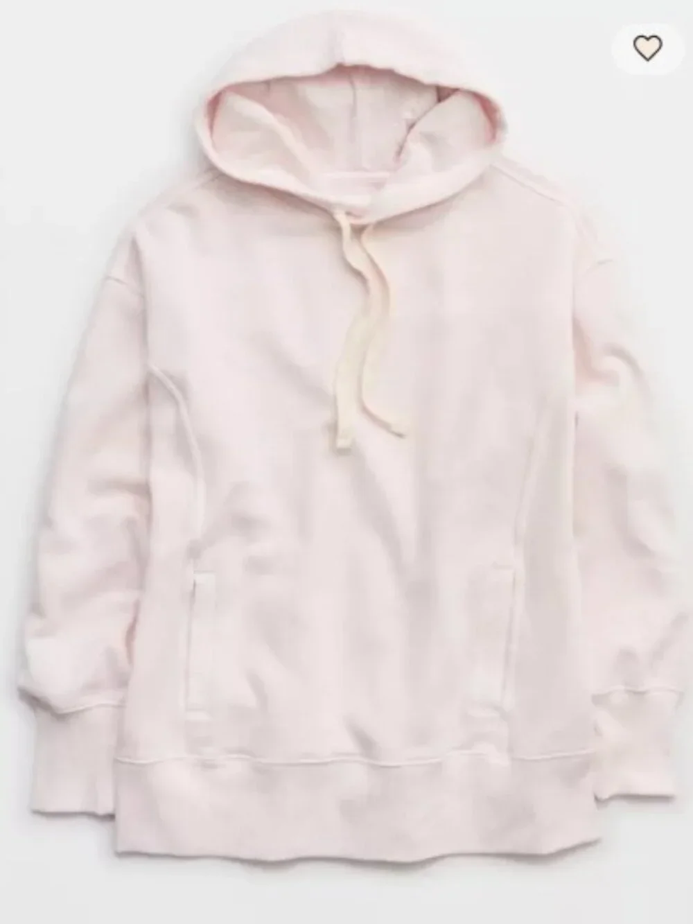 ❗️Sold❗️Aerie Oversized Travel Hoodie Pink Petal Longer Length Size M NWT - Picture 2 of 11